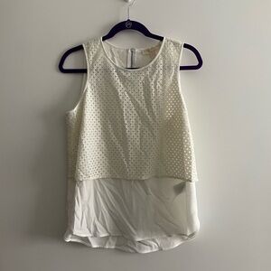 Elegant White Sleeveless Top 8P Michael Kors